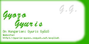 gyozo gyuris business card