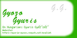 gyozo gyuris business card